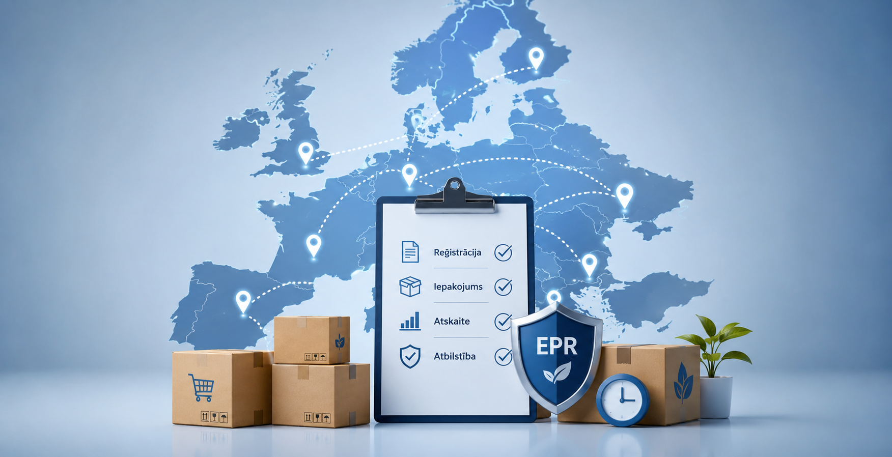 PPWR un EPR reģistrācija ES: kā Latvijas e-komercijas uzņēmumam turpināt pārdot ar mazāku administratīvo slogu