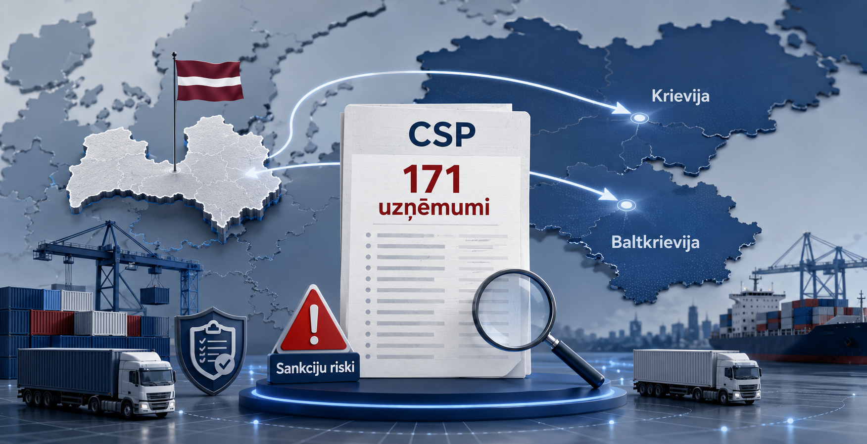 171 Latvijas uzņēmums jūlijā tirgojās ar Krieviju un Baltkrieviju – ko nozīmē CSP saraksts?