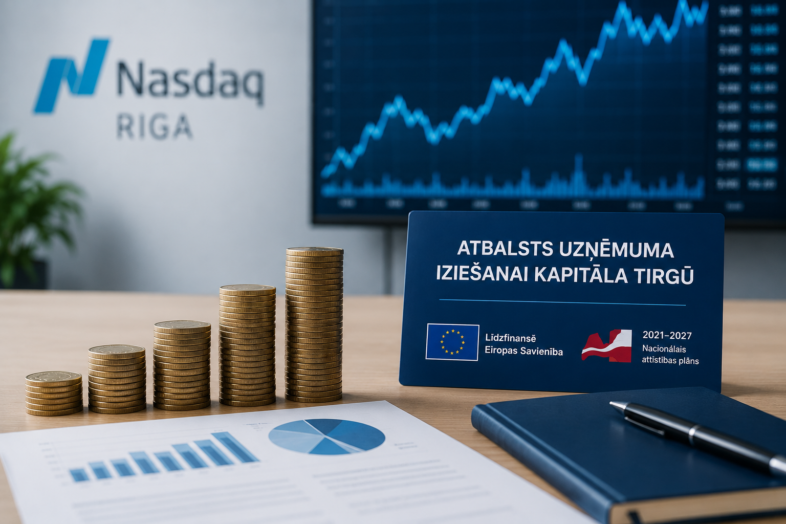 Līdz 200 000 eiro uzņēmuma iziešanai biržā: CFLA programmā vēl pieejami 1,23 miljoni